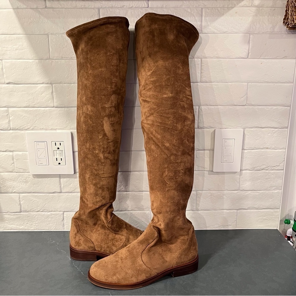 NWT Antonio Melani sz 6 Aleenna brown microsuede OTK boots - Picture 9 of 16
